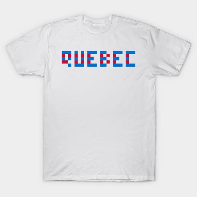 Pixel Hockey City Quebec 1995 Retro T-Shirt by gkillerb